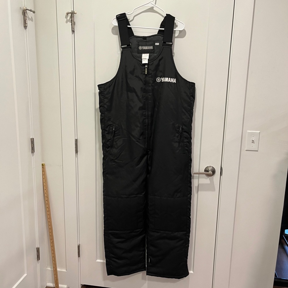 Yamaha Snow Bibs Mens XL Black Insulated Snowmobile Overalls SMB-02BQM-BK